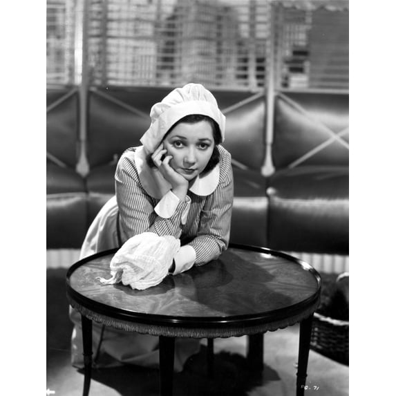 Patsy Kelly on Maid Attire with Face Leaning on Hand Photo Print (8 x 10)