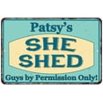 thumbnail image 1 of Patsy's SHE SHED Metal Sign Wall Decor Gift 8x12 108120039265, 1 of 1