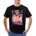 thumbnail image 1 of Pattaya Vintage T-shirt Mens Cotton Classic Crewneck Short Sleeve Tees Unisex Black 3XL, 1 of 2