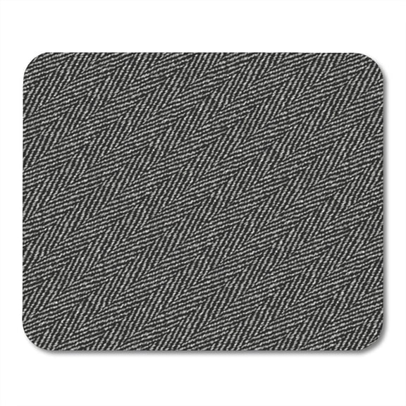 Pattern Abstract Noisy Thread Strokes Diagonal Herringbone Black Chevron Mousepad Mouse Pad Mouse Mat 9x10 inch