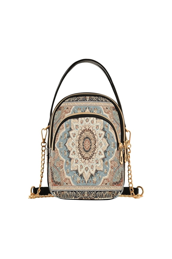 Pattern Boho Bohomia Women Quilting Handbags Shoulder Bag Cross Body Bag with Crossbody Strap Hobo Bags Chain Strap