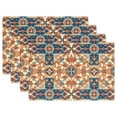 thumbnail image 1 of Pattern Boho and Vintage 12×18 inch Placemats Heat Resistant Washable Foldable Rectangular Placemats Set Decoration Indoor Outdoor for Kitchen Dining Table 4PCs, 1 of 8