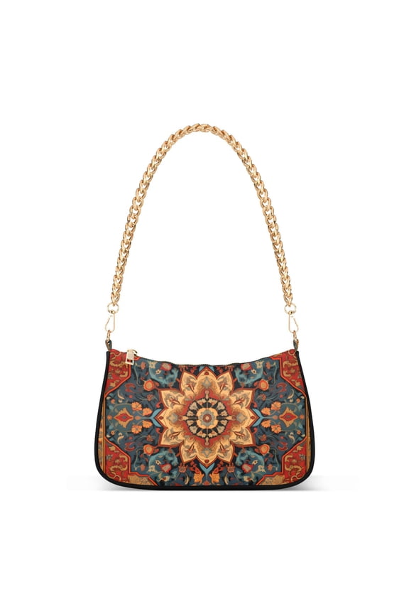 Pattern BohomiaWomen Small Shoulder Bag Crossbody Tote Hobo Bags Purse Clutch Handbags with Chain Strap for Women