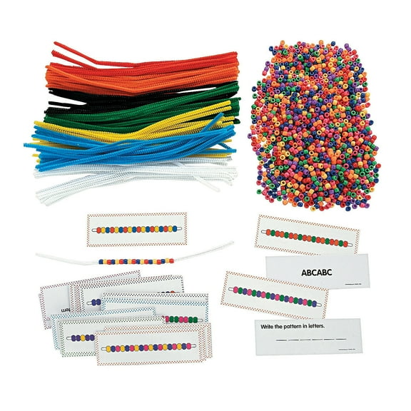 Pattern Cards with Beads, Educational, Party Supplies, 2140 Pieces