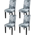 thumbnail image 1 of Pattern Chair Covers for Dining Room Set of 4, High Stretch Removable Washable Parsons Chair Slipcover for Home Party Hotel Wedding Ceremony (Flower,4PCS), 1 of 6