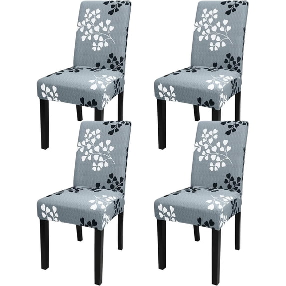 Pattern Chair Covers for Dining Room Set of 4, High Stretch Removable Washable Parsons Chair Slipcover for Home Party Hotel Wedding Ceremony (Flower,4PCS)