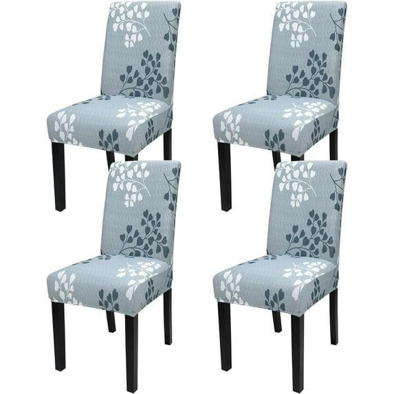 Pattern Chair Covers for Dining Room Set of 4, High Stretch Removable Washable Parsons Chair Slipcover for Home Party Hotel Wedding Ceremony (Flower,4PCS)