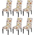 thumbnail image 1 of Pattern Chair Covers for Dining Room Set of 6, High Stretch Removable Washable Parsons Chair Slipcover for Home Party Hotel Wedding Ceremony (Flower,6PCS), 1 of 6