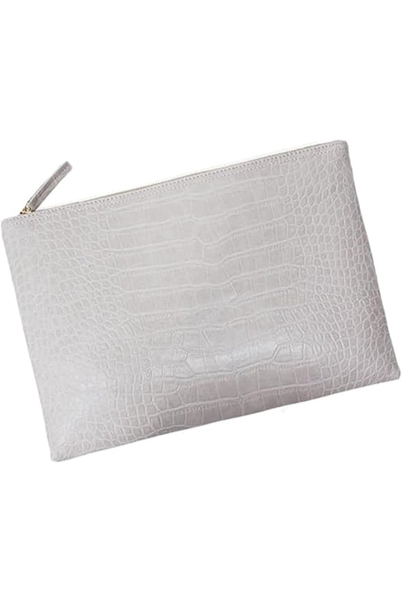 Pattern Clutch Bag Envelope Pouch for Women White Reptile Texture Fashion Evening Purse Handheld for Party and Casual Use