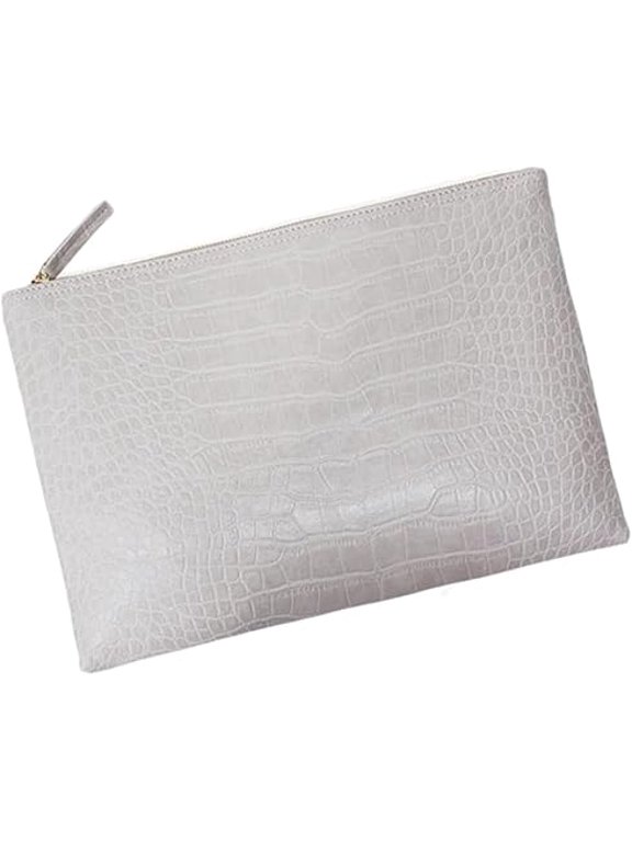 Pattern Clutch Bag Envelope Pouch for Women White Reptile Texture Fashion Evening Purse Handheld for Party and Casual Use