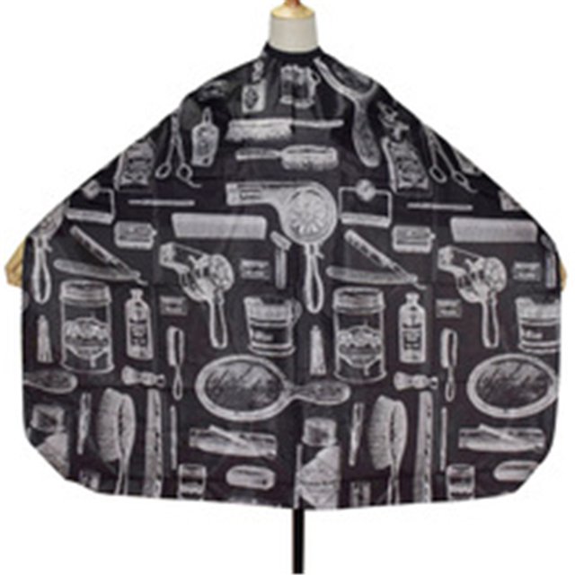 Pattern Cut Hair Tarpaulin Salon Barber Dress Robe Shawl Hairdressing