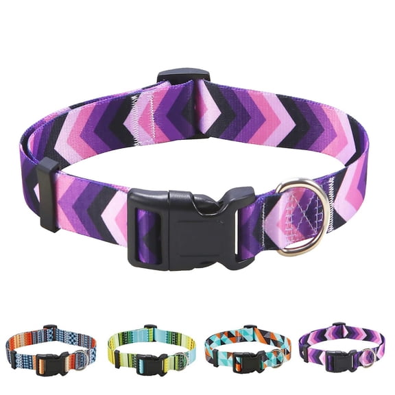 Pattern Dog Collar for Small Medium Large Dogs, Adjustable Design for Male Female Puppy Pet