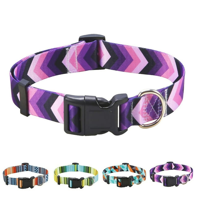 Pattern Dog Collar for Small Medium Large Dogs, Adjustable Design for