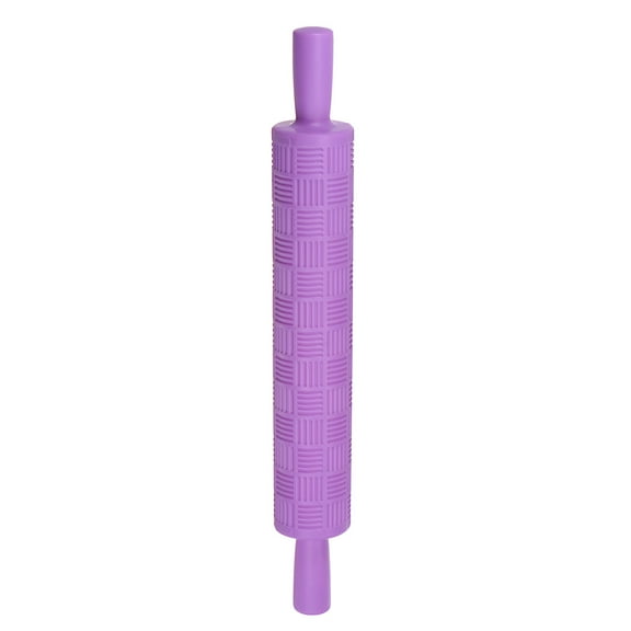 Pattern Embossed Rolling Pin PP 37cm x 5cm Strip, Purple