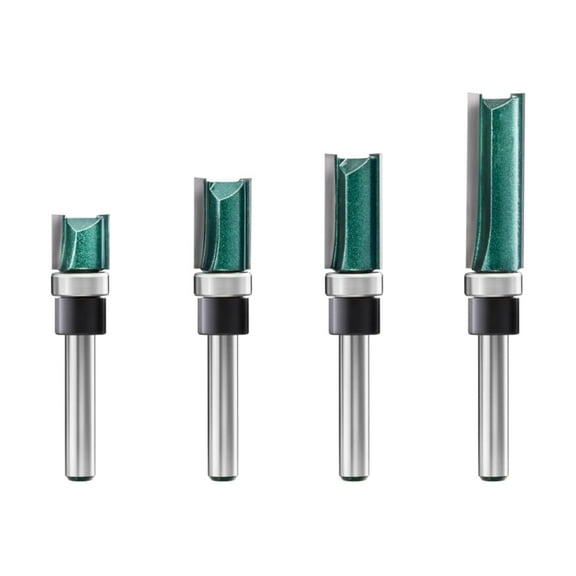 Pattern Flush Trim Router Bits 1/4 Shank, Bottom Bearing Pattern Router bit Set, 1/4 Flush Trim Cut Router Bits, Handy, Durable & Sharp for Home DIY