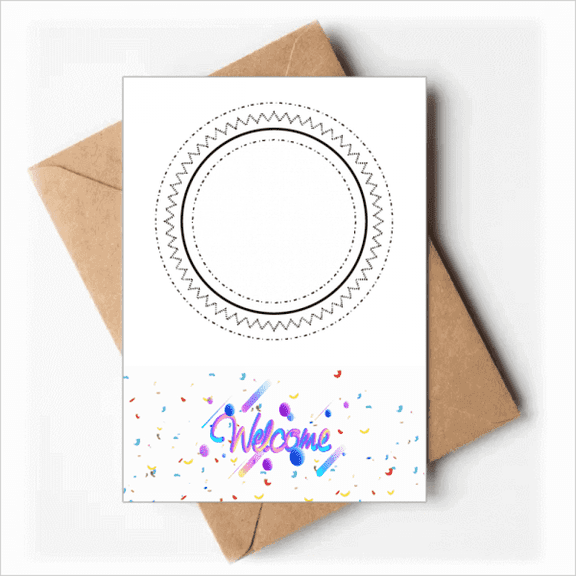 Pattern Geometry Circle Shape Welcome Back Greeting Cards Envelopes Blank