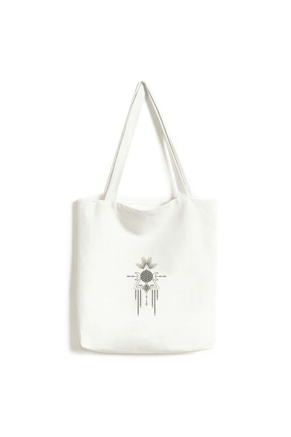 Pattern Geometry Circle Totem Tote Canvas Bag Shopping Satchel Casual Handbag