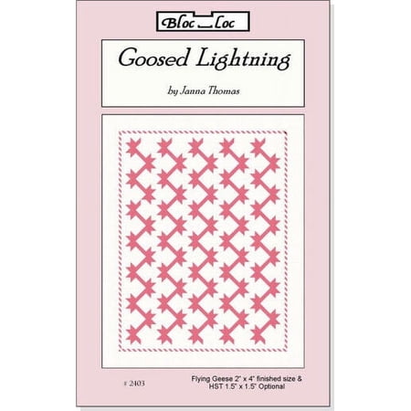 Pattern~Goosed Lightning~4 Sizes'' Using the 2''X4 '' Flying Geese Ruler by Jann
