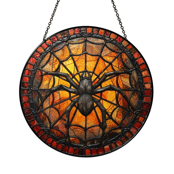 Pattern Inspired Window Decor – Spider Glass Suncatcher