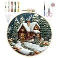 thumbnail image 1 of With Pattern and Instructions Embroidery Starter Kit Embroidery Kit for Beginners Cross Stitch Kit Christmas Embroidery Kits DIY Adult Cross Stitch Kits, 1 of 1