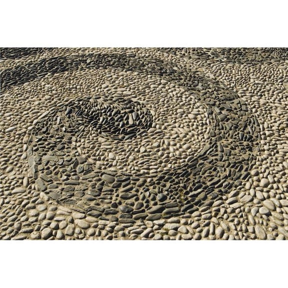 Pattern Made of Stones in Pavement Poster Print by Michael Thornton - 17 x 11