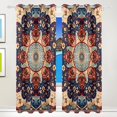 thumbnail image 1 of Pattern Mandala Retro Curtains Black Out 72 Inch Length Curtains for Sliding Glass Doors Bedroom Living Room 2 Pack, 1 of 6