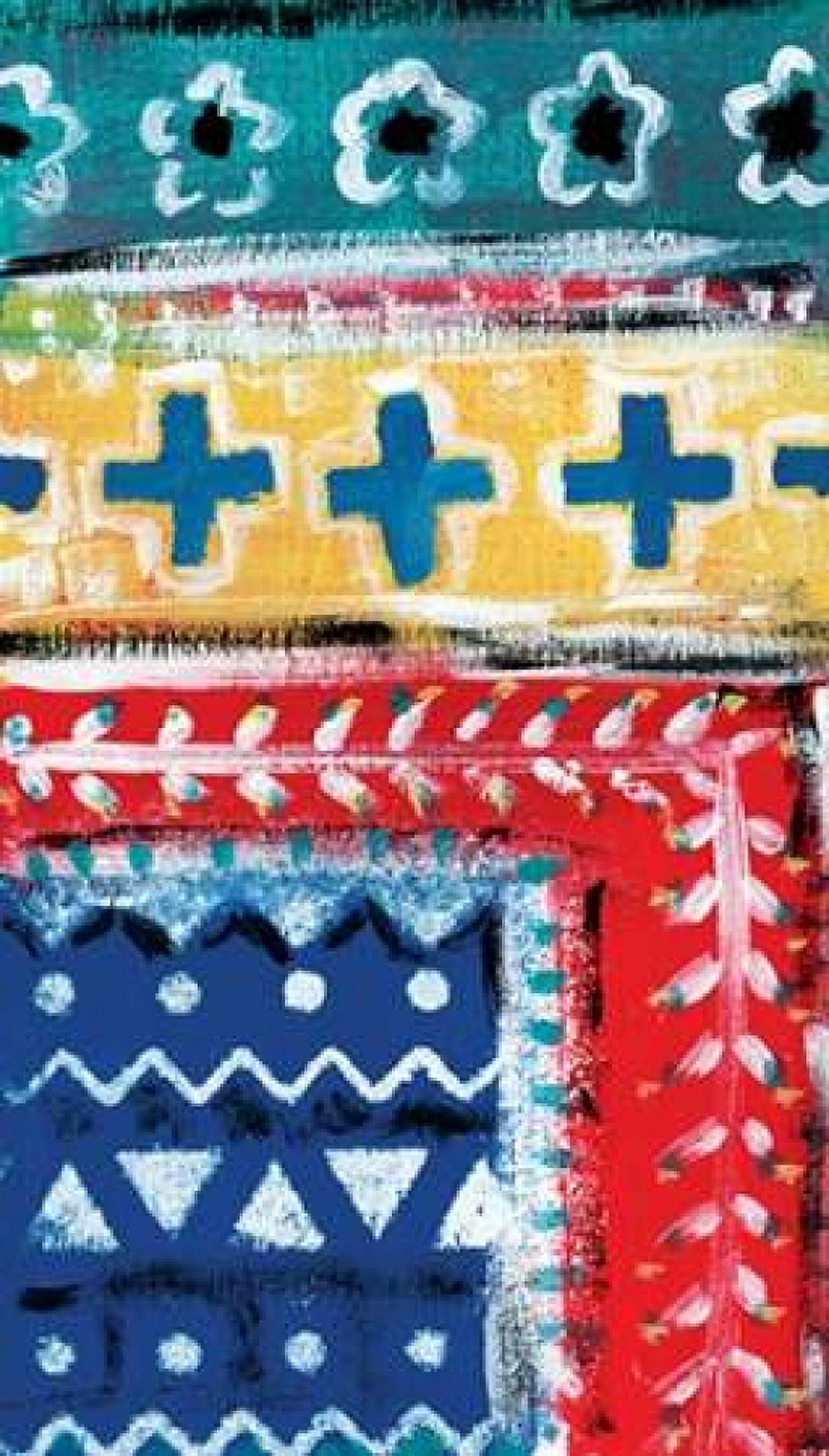 Pattern Painting III Canvas Art - Linda Woods (12 x 18)