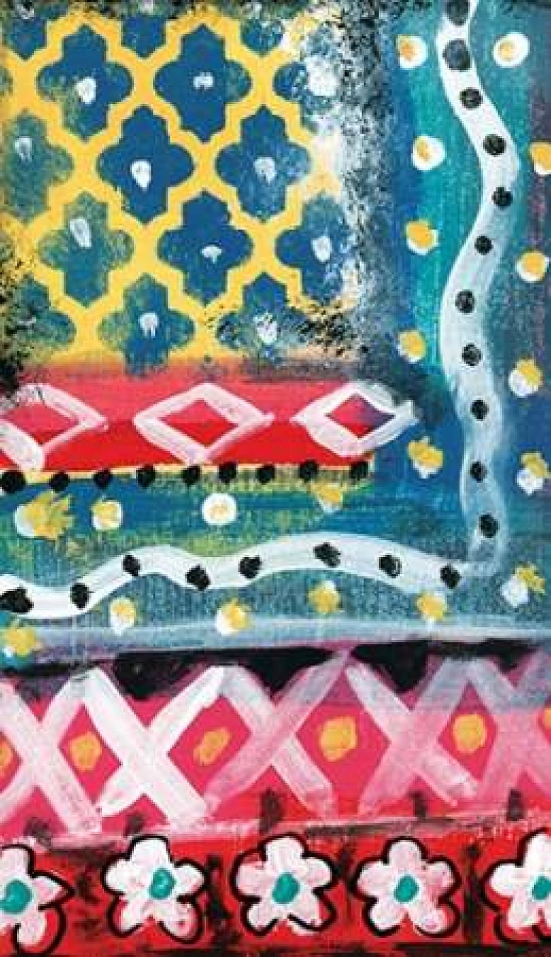 Pattern Painting IV Canvas Art - Linda Woods (24 x 36)