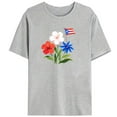 thumbnail image 1 of Pattern Printed Tops,"Floral and Flag"Graphic,Fashion T Shirt,Crew Cotton Neck,Summer Tees,Size(S-3XL), 1 of 5