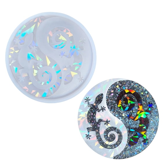 Pattern Silicone Coasters Mold Eight Diagrams Shaped Coasters Resin Mold for Customized Epoxy Art Creation