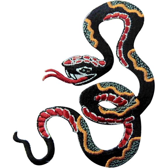 Pattern Snake Embroidered Badge Iron On Sew On Patch