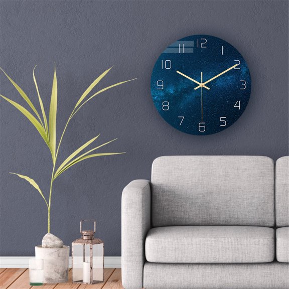 Pattern Stone Acrylic Wall Clock, Frameless Silent Quartz Clock for Living Room, Bedroom, Office, Modern Home Wall Decoration, Functional Art Clock