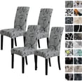 thumbnail image 1 of Pattern Stretch Chair Covers for Dining Room Set of 4,Dining Chair Slipcover Washable Removable for Kitchen,Hotel,Restaurant,Ceremony Universal Size(4PCS, Abstract Lotus), 1 of 6