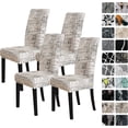 thumbnail image 1 of Pattern Stretch Chair Covers for Dining Room Set of 4,Printed Stretchable Dining Chair Slipcover Washable Removable for Kitchen,Hotel,Restaurant,Ceremony Universal Size(4PCS,Linen Stripe), 1 of 6