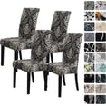 thumbnail image 1 of Pattern Stretch Chair Covers for Dining Room Set of 4,Printed Stretchable Dining Chair Slipcover Washable Removable for Kitchen,Hotel,Restaurant,Ceremony Universal Size(4PCS,Ancient), 1 of 6