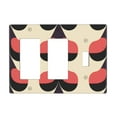 thumbnail image 1 of Pattern Switch Cover Decorative Wall Plate 3-Gang 2-Decor 1-Toggle Standard Size, 1 of 5