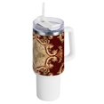 thumbnail image 1 of Pattern Tradditional Tribal 40 oz Tumbler with Handle Insulated&nbsp;Travel Mug&nbsp;Lid Straw Leak Proof Steel Vacuum Water Bottles Glasses Fits in Car Cup Holder, 1 of 7