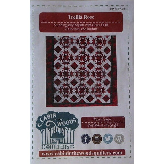 Pattern~Trellis Rose~Stunning and Stylish Two-Color Quilt