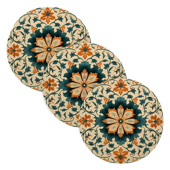 Pattern Tribal Boho Trivet Mats Woven Pot Holders 3Pcs Non-Slip Heat Resistant for Hot Pots Pans Pats