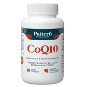 Pattern Wellness CoQ10, Cardiovascular & Cellular Energy Production Support, 30 Count