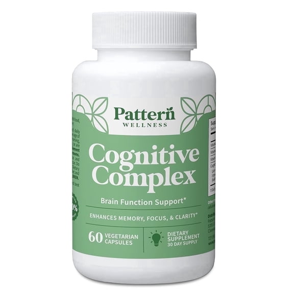 Pattern Wellness Cognitive Complex, Enhance Memory, Focus, & Clarity, Brain Health Support, 60 Count