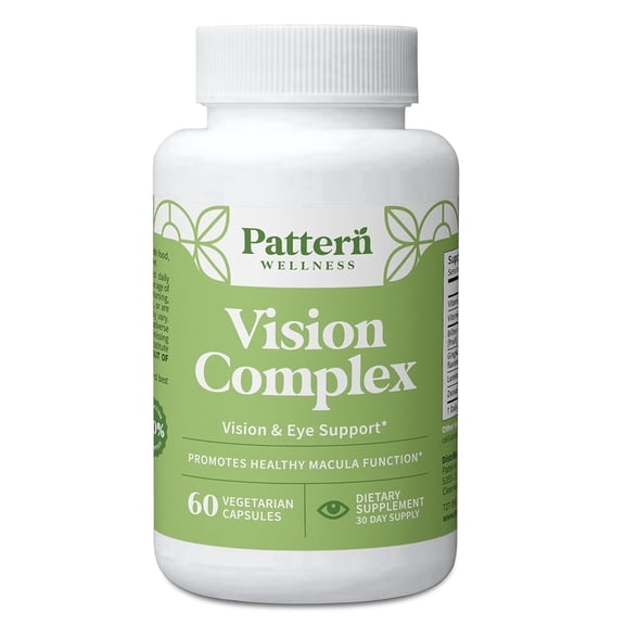 Pattern Wellness Vision Complex with Lutein, Zeaxanthin & Bilberry for Eye Health, 60 Count