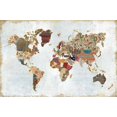 thumbnail image 1 of Pattern World Map Poster Print by Laura Marshall (12 x 18), 1 of 1