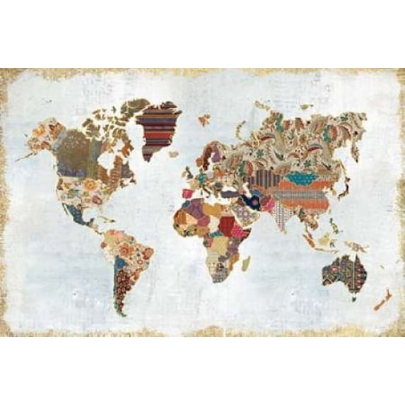 Pattern World Map Poster Print by Laura Marshall (12 x 18)