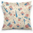 thumbnail image 1 of Pattern for 4Th of July Velvet Plush Throw Pillow Cushion Case Cover - 18" x 18" - Invisible Zipper Home Decor Floral for Couch Sofa No Pillow Insert, 1 of 5