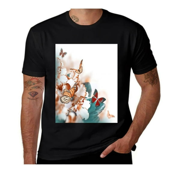 Pattern in Forest Colors-Camo-Dark Green-Army Green-Dried Rose- Casual Streetwea Everyday Tshirt Comfortable Wear tee shirt