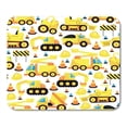 thumbnail image 1 of Pattern of Construction Trucks Tractor Traffic Cute Helmet Road Barricade Mousepad Mouse Pad Mouse Mat 9x10 inch, 1 of 3