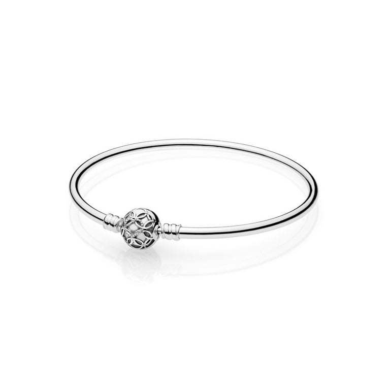 Pattern of Love Bangle in sterling silver w heart pattern Bracelet 21 cm 597137 21 Walmart