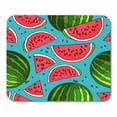 thumbnail image 1 of Pattern of Watermelons on Blue Juicy Summer Fruit Market Mousepad Mouse Pad Mouse Mat 9x10 inch, 1 of 3