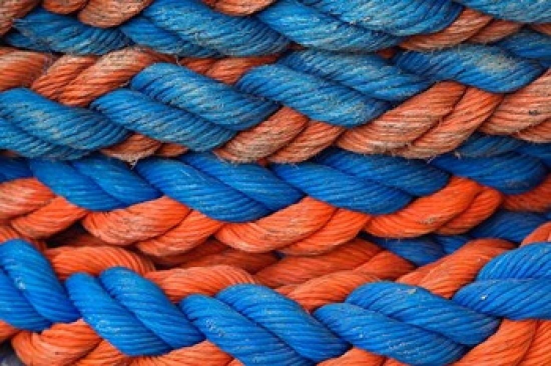Pattern of rope on cruise ship Nile River Egypt Canvas Art - Adam Jones DanitaDelimont (24 x 15)